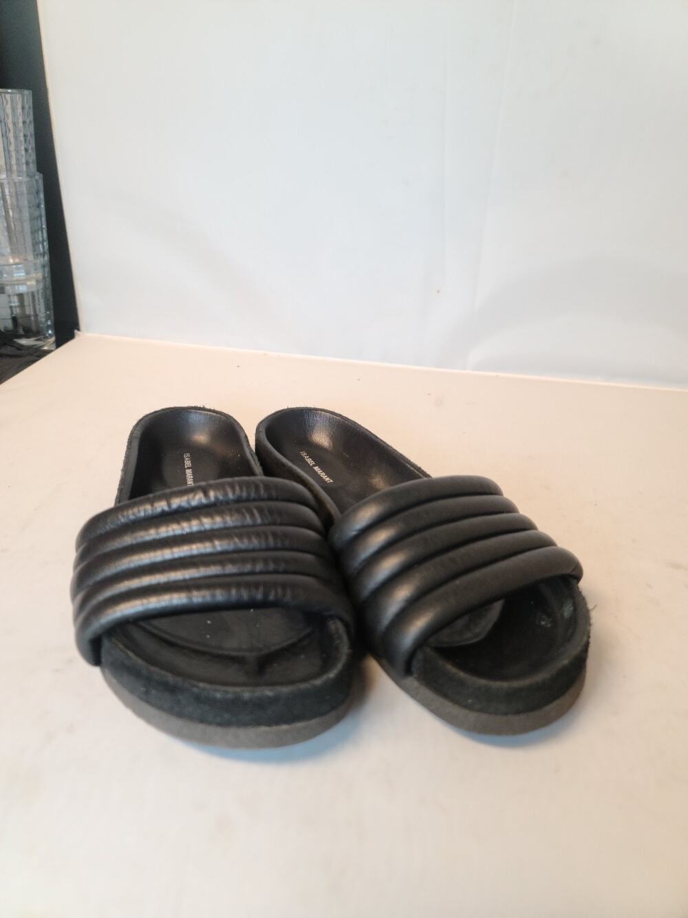 Isabel Marant Women's Black Leather Hellea Sandals EU Size 36